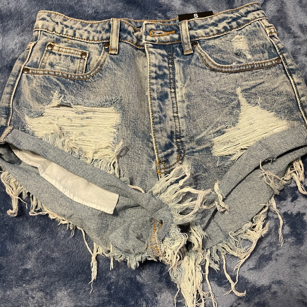 NWT Distressed Denim Shorts